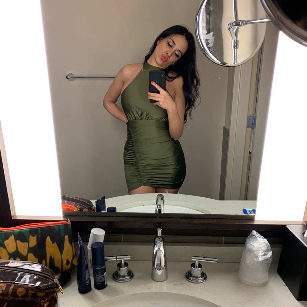 Olive Green minidress